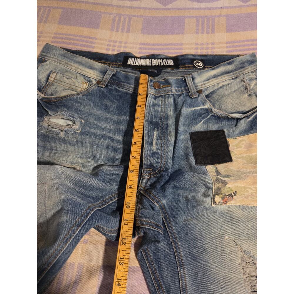 Billionaire Boys Club Prewashed Distressed Patchwork Faded Jeans Men's 37 x 33 - Picture 7 of 15